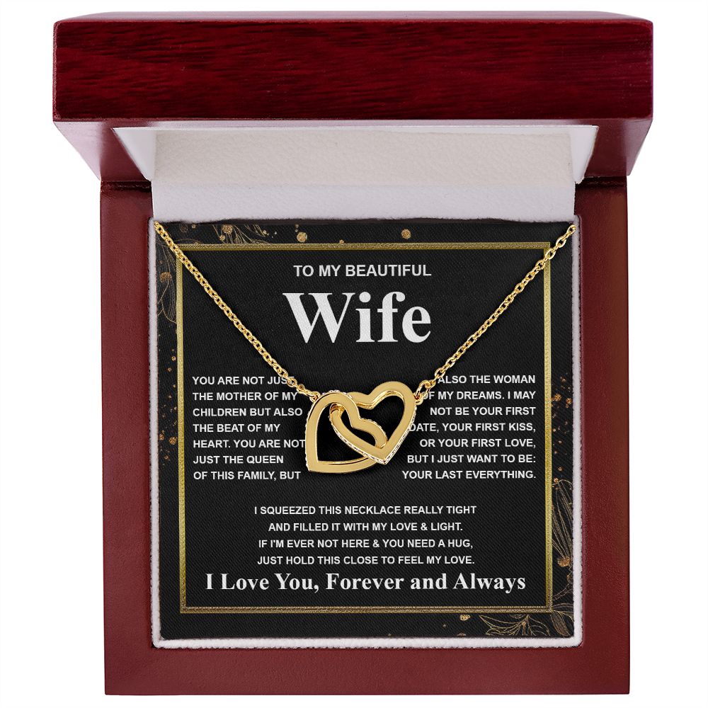 Gifts For Wife Birthday Gifts From Husband Necklace Valentines Days, Necklace for Future Soulmate, Valentine Wedding Jewelry for Wife Necklace Gifts from Husband - Soulmate Gift Necklace with Message Card and Gift Box Interlocking Heart