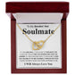 Gifts For Soulmate Birthday Gifts From Husband Necklace Valentines Day, Necklace for Future Soulmate, Wedding Anniversary Jewelry for Wife Necklace Gifts from Husband - Soulmate Gift Necklace with Message Card and Gift Box Interlocking Heart