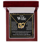 Couples Gifts Necklace To My Wife Necklace Anniversary Wedding Jewelry Romantic Gifts For My Wife Pendant Jewelry with Message Card and Box Necklaces for Women Valentines Day Happy Anniversary Wedding Present Interlocking Heart