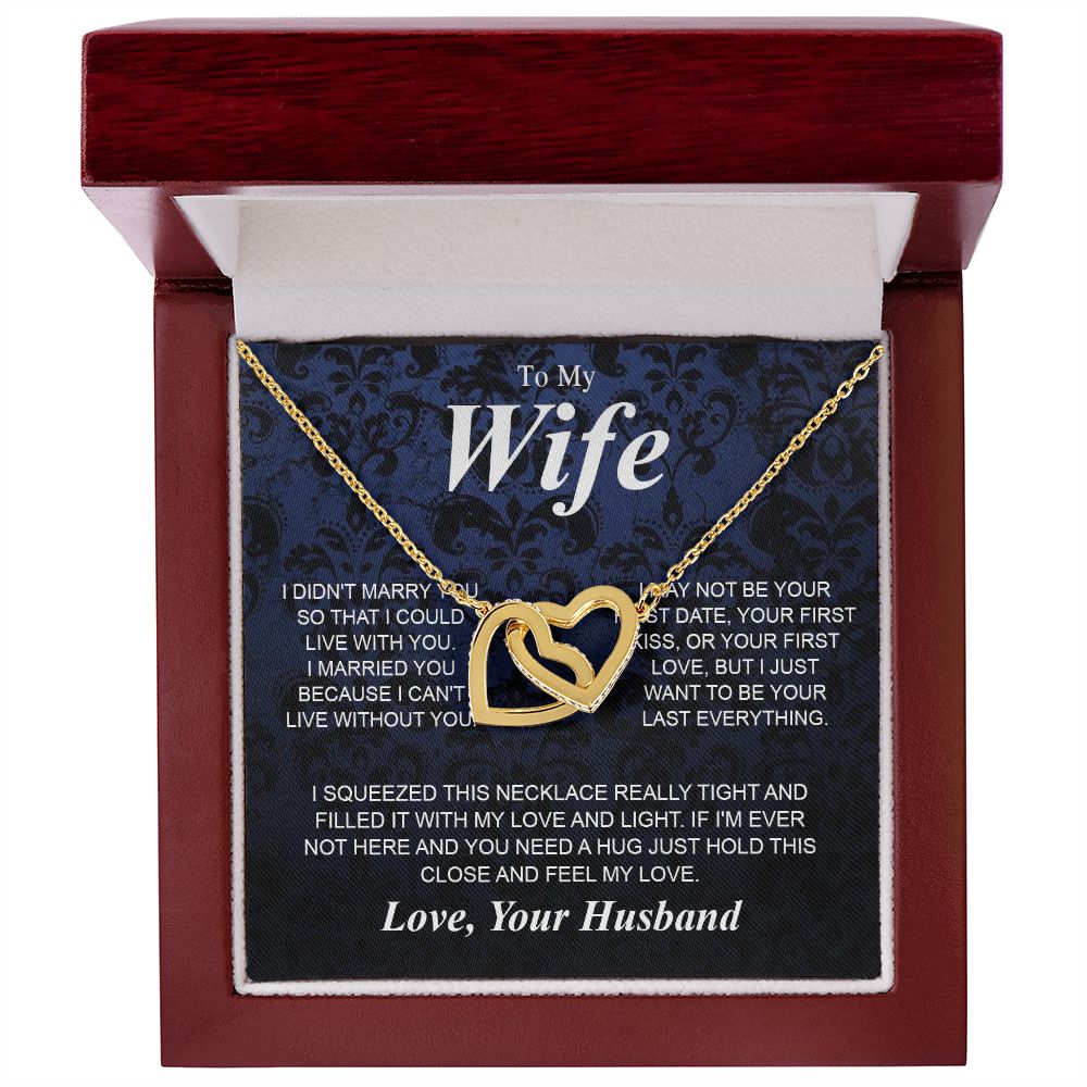 To My Soulmate Necklace Gifts for Wife from Husband, Soulmate Valentine Gifts, Gift for Soulmate Necklace Message Card and Necklace Gift Box Gift Box Styles on Birthday, Wedding, Anniversary, Valentine Interlocking Heart