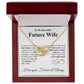 Future Wife Necklace My Last Everything, Promise Necklace For Her, Fiance Gifts For Her, Valentine Gifts For Future Wife With Message Card Box LED, Soulmate Necklace For Women, To My Wife Necklace copy Interlocking Heart