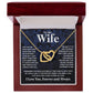 Couples Gifts Necklace To My Wife Necklace Anniversary Christmas Jewelry Romantic Gifts For My Wife Pendant Jewelry with Message Card and Box Necklaces for Women Valentines Day Happy Anniversary Wedding Present Interlocking Heart