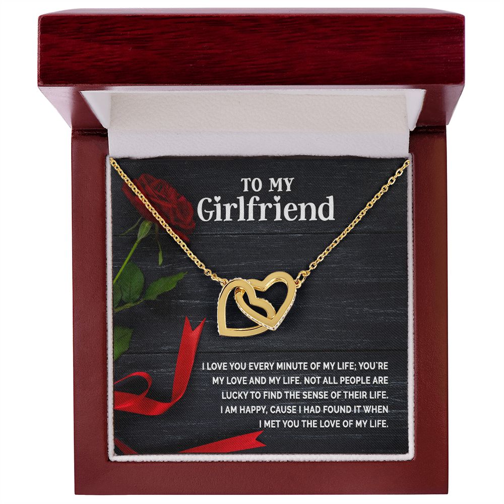Love Knot Necklace, To My Girlfriend Gifts From Boyfriend, Girlfriend Jewelry, Girlfriend Birthday Anniversary For Girlfriend Gift, Necklace Message Card and Gift Box Styles on Birthday, Christmas, Anniversary  Interlocking Heart