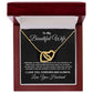 To My Beautiful Wife Necklace From Husband Pendant Jewelry with Message Card and Box Necklaces for Women Valentines Day Happy Anniversary Present for Birthday Merry Christmas for Wife Interlocking Heart