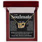 Couples Gifts Necklace To My Soulmate Necklace Birthday Christmas Jewelry Romantic Gifts For My Wife Pendant Jewelry with Message Card and Box Necklaces for Women Valentines Day Happy Anniversary Wedding Present Interlocking Heart