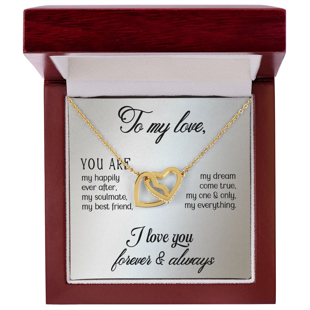 To My Love "Promise NecklaceGift for Fiance, Girlfriend, Future Wife, Wife. Fiance, Girlfriend, Future Wife, Wife Gift, Love Knot Meaningful Necklace Message Card and Gift Box Styles on Birthday, Christmas, Anniversary Interlocking Heart