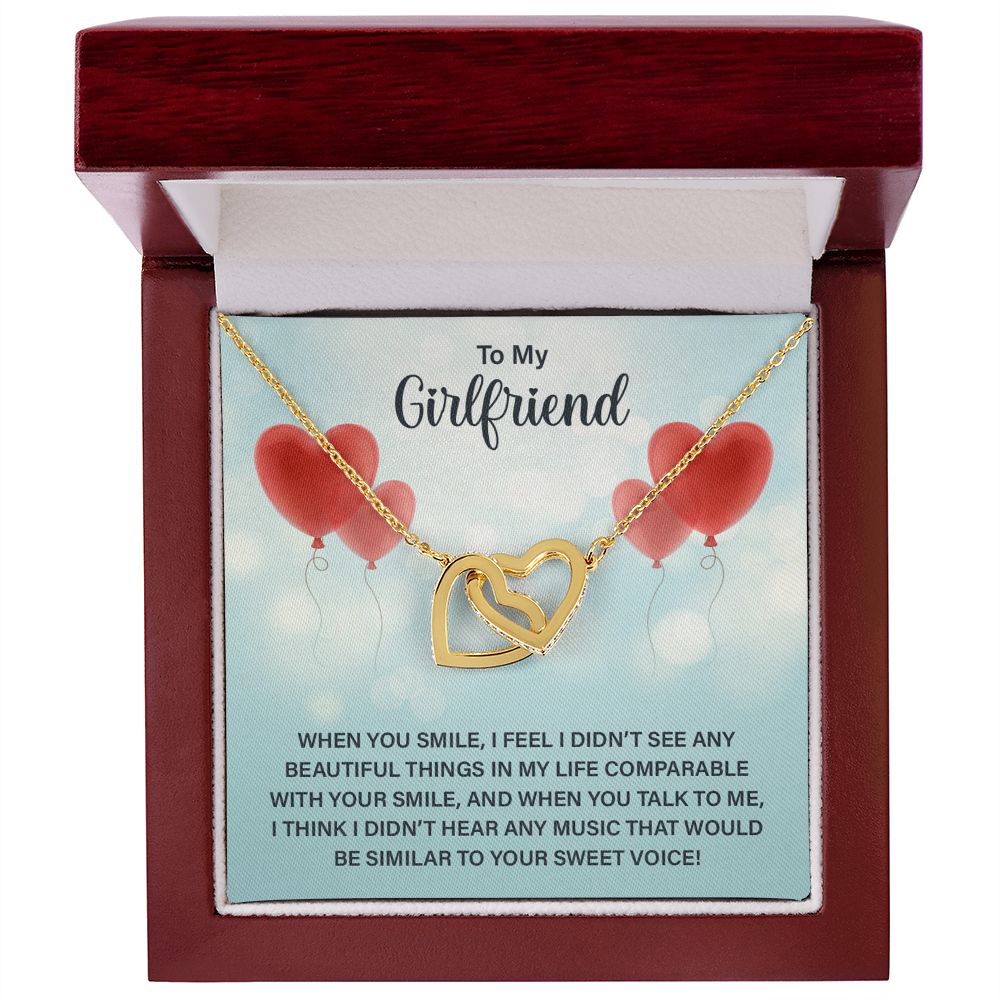 Love Knot Necklace To My Girlfriend Gifts From Boyfriend, Girlfriend Jewelry, Girlfriend Birthday Anniversary For Girlfriend Gift, Necklace Message Card and Gift Box Styles on Birthday, Christmas, Anniversary Interlocking Heart