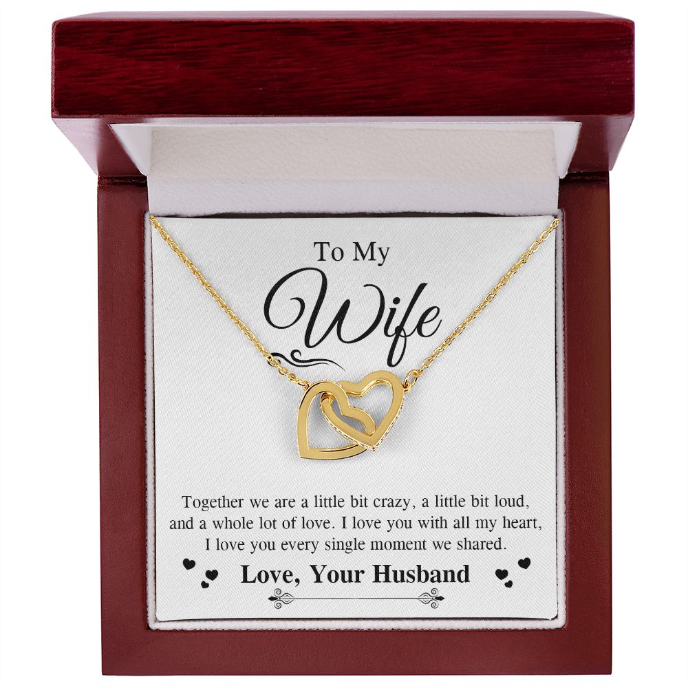 Valentine To My Soulmate Necklace Gifts for Wife from Husband, Soulmate Anniversary Gifts, Gift for Soulmate Necklace Message Card and Necklace Gift Box Gift Box Styles on Birthday, Wedding, Anniversary, Valentine Interlocking Heart