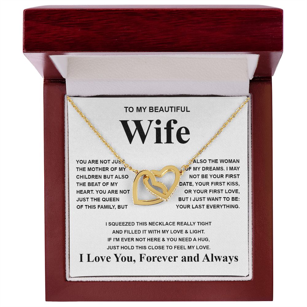 Gifts For Wife Birthday Gifts From Husband Necklace Valentines Days, Necklace for Future Soulmate, Valentine Necklace Jewelry for Wife Necklace Gifts from Husband - Soulmate Gift Necklace with Message Card and Gift Box Interlocking Heart