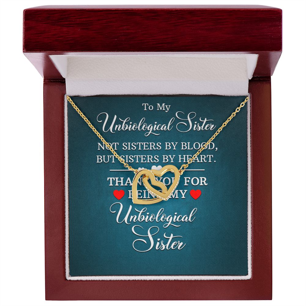 Wife Necklace Gifts From Husband, Wedding Anniversary Jewelry For Wife From Husband, Wife Birthday Gifts From Husband, To My Unbiological Sister Message Card and Gift Box styles On Birthday, Christmas, Anniversary Interlocking Heart