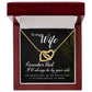 To My Wife Necklace Romantic Gifts For Her Unique Necklaces For Wife From Husband Cute Valentines Day Anniversary For Wife, Love Knot Meaningful Necklace Message Card and Gift Box Styles on Birthday, Christmas, Anniversary Interlocking Heart
