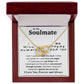 To My Soulmate Necklace To My Future Wife Gifts, Promise Necklace For Her, Fiance Gifts For Her, Valentine Gifts For Soulmate From Husband With Message Card Box LED, Soulmate Necklace For Women, To My Wife Necklace Interlocking Heart