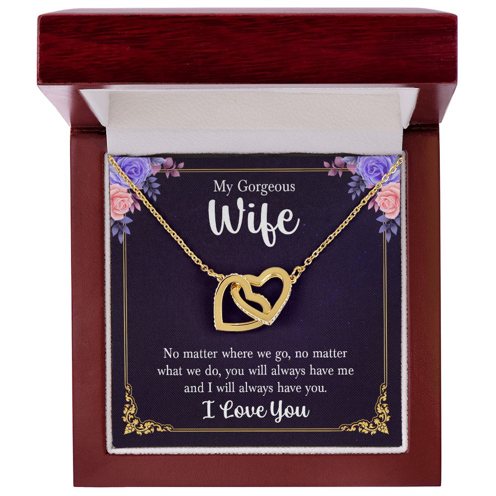 To My Wife Necklace Romantic Gifts For Her Unique Necklaces For Wife From Husband Cute Valentines Day Anniversary Birthday, Love Knot Meaningful Necklace Message Card and Gift Box Styles on Birthday, Christmas, Anniversary  Interlocking Heart