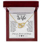 To My Beautiful Wife Necklace Gift, Soulmate for Wife Birthday Gifts from Husband, Anniversary for Women, Soulmate Gifts, Message Card and Necklace Gifts Box Gift Box Styles on Birthday, Wedding, Anniversary, Valentine Interlocking Heart