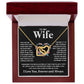 Couples Gifts Necklace To My Wife Necklace Birthday Christmas Jewelry Romantic Gifts For My Wife Pendant Jewelry with Message Card and Box Necklaces for Women Valentines Day Happy Anniversary Wedding Present Interlocking Heart