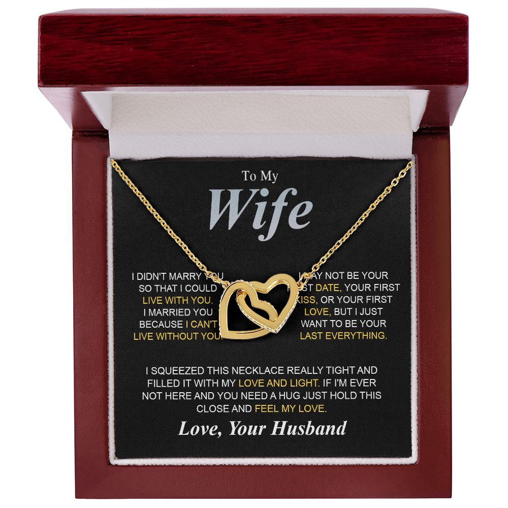 To My Beautiful Soulmate Necklace Gifts for Wife from Husband, Soulmate Valentine Gifts, Gift for Soulmate Message Card and Necklace Gift Box Gift Box Styles on Birthday, Wedding, Anniversary, Valentine Interlocking Heart