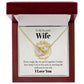 Wife Necklace Gifts From Husband, Wedding Anniversary Jewelry For Wife From Husband, Wife Birthday From Husband, Necklaces For Wife From Husband To My Wife Necklace, Necklace Message Card and Gift Box Styles on Birthday, Christmas, Anniversary  Interlocki