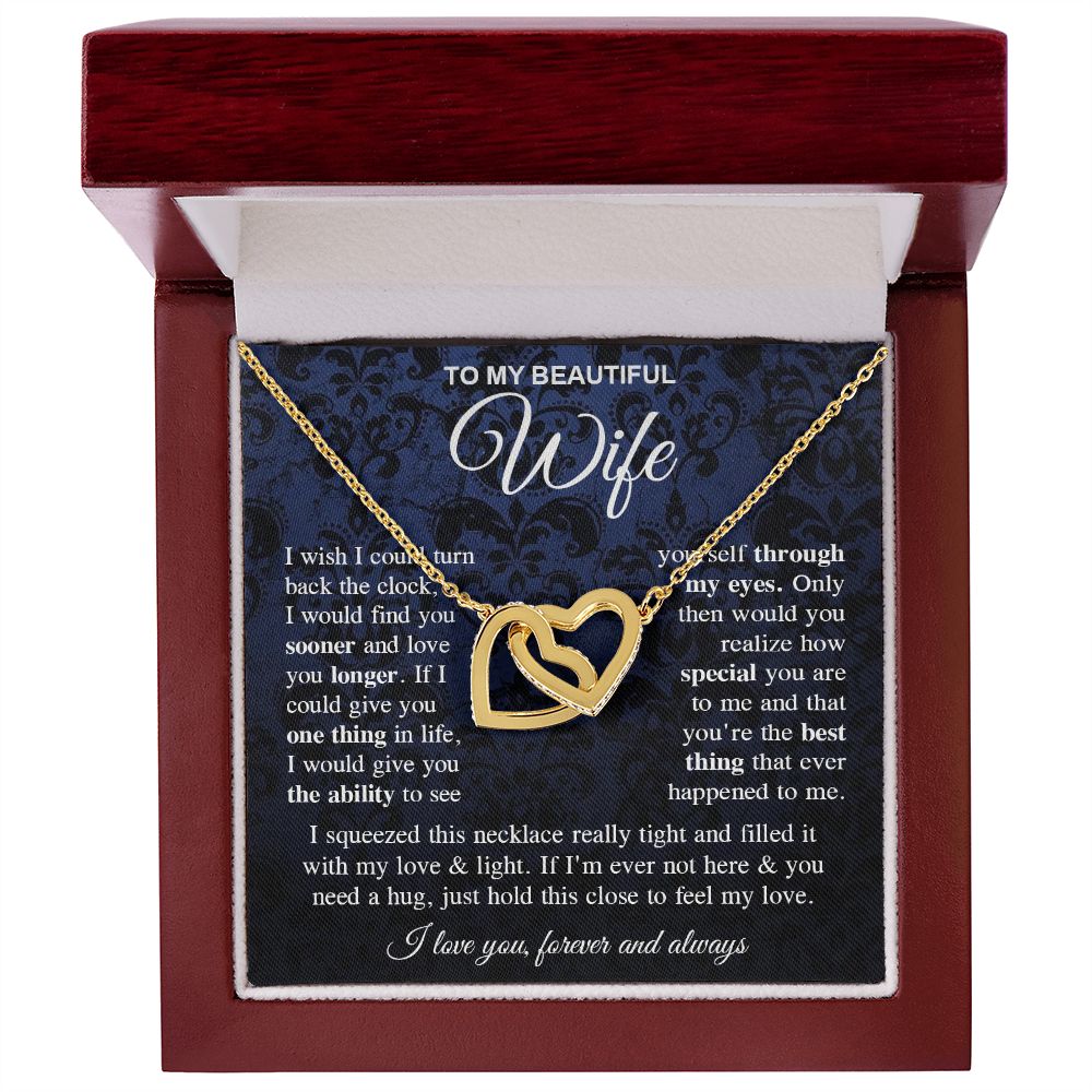 To My Soulmate Necklace Gift for Her, Soulmate Gifts From Husband, Valentine Gifts For Wife From Husband To My Soulmate Necklace Message Card and Necklace Gift Box Gift Box Styles on Birthday, Wedding, Anniversary, Valentine Interlocking Heart