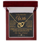 My Beautiful Soulmate Necklace Future Wife Gifts, Promise Necklace For Her, Fiance Gifts For Her, Valentine Gifts For Future Wife With Message Card Box LED, Soulmate Necklace For Women, To My Wife Necklace Interlocking Heart