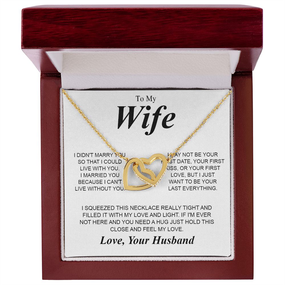 To My Beautiful Soulmate Necklace Gifts for Wife from Husband, Soulmate Valentine Gifts, Gift for Soulmate Necklace Message Card and Necklace Gift Box Gift Box Styles on Birthday, Wedding, Anniversary, Valentine Interlocking Heart