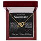 To My Beautiful Soulmate Necklace My Last Everything, Promise Necklace For Her, Fiance Gifts For Her, Valentine Gifts For Future Wife With Message Card Box LED, Soulmate Necklace For Women, To My Wife Necklace Interlocking Heart