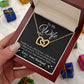 Valentine To My Soulmate Necklace Gifts for Wife from Husband, Wife Anniversary Gifts, Gift for Soulmate Necklace Message Card and Necklace Gift Box Gift Box Styles on Birthday, Wedding, Anniversary, Valentine Interlocking Heart