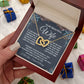 To My Beautiful Wife Necklace, Soulmate Jewelry For Women, Wife Necklace From Husband, Soulmate Gifts For Her, To My Future Soulmate Necklace Message Card and Necklace Gift Box Gift Box Styles on Birthday, Wedding, Anniversary, Valentine Interlocking Hear