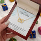 My Bonus Mom Necklace, Dear Mom, Mother's Day Necklace, Gift for Mom from Daughter, Son, Amazing Mom, Perfect Mother Mother's Day Gift, Love Knot Necklace Message Card and Gift Box Styles on Birthday, Christmas, Anniversary  Interlocking Heart