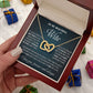 Personalized Valentine Gift For Wife, To My Wife Necklace For Women, Soulmate Necklace, To My Wife Necklace From Husband, Necklace Custom Name Message Card and Gift Box Styles on Birthday, Christmas, Wedding, Anniversary Interlocking Heart