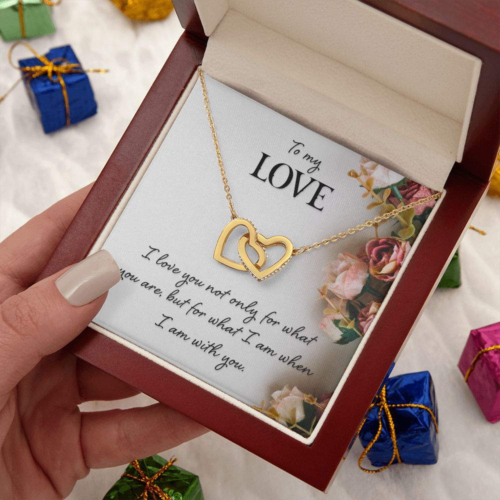 To My Love Necklace I Love You Not Only Gifts For Her Unique Necklaces For Wife From Valentines Day Anniversary Birthday For Her, Love Knot Meaningful Necklace Message Card and Gift Box Styles on Birthday, Christmas, Anniversary Interlocking Heart