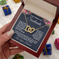 Soulmate Necklace Gifts from Husband, Wedding Anniversary Gifts for Wife from Husband, Wife Birthday Gifts from Husband, To My Wife Necklace Message Card and Necklace Gifts Box Gift Box Styles on Birthday, Wedding, Anniversary, Valentine Interlocking Hear