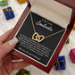 To My Lovely Soulmate Necklace Gift From Husband To My Badass Wife Pendant Valentine Jewelry with Message Card and Gift Box. Gift for Wife. Necklace Gift Set for Wife Necklace Gifts Box Gift Box Styles Interlocking Heart