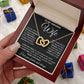 to My Wife Necklace, Soulmate Jewelry for Women, Wife Gifts from Husband , Necklace for Wife Soulmate Gifts Future Wife Necklace Message Card and Gift Box Styles on Birthday, Wedding, Anniversary, Valentine Interlocking Heart