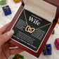 Gifts For Wife Birthday Gifts From Husband Necklace Valentines Days, Necklace for Future Soulmate, Anniversary Necklace Jewelry for Wife Necklace Gifts from Husband - Soulmate Gift Necklace with Message Card and Gift Box Interlocking Heart