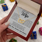 Soulmate Necklace For Women, To My Wife, Soulmate Gifts For Her, Future Wife Necklace, Necklaces For Girlfriend, To My Wife Necklace, Wife Necklace From Husband Necklace Message Card and Gift Box Styles on Birthday, Christmas, Valentine Interlocking Heart