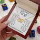 To My Beautiful Soulmate Necklace Gift, Wife Gifts From Husband, Valentine Gifts For Wife From Husband To My Soulmate Necklace Message Card and Necklace Gift Box Gift Box Styles on Birthday, Wedding, Anniversary, Valentine Interlocking Heart