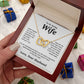 Valentine Gifts for Wife Necklace from Husband- Gifts for Wife from Husband, Birthday Gifts for Her Gifts Soulmate Message Card and Necklace Gift Box Gift Box Styles on Birthday, Wedding, Anniversary, Valentine Interlocking Heart
