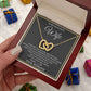 To My Wife Necklace, Necklace For Wife From Husband, To My Soulmate Necklace, Girlfriend Necklace, Soulmate For Wife, Beautiful Soulmate, Necklace Custom Name Message Card and Gift Box Styles on Birthday, Christmas, Wedding, Anniversary Interlocking Heart