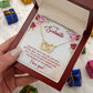 To My Soulmate Necklace I Love You Wife Love Knot Message Card and Box Gift Set for Girlfriend Women from Husband Boyfriend Couples, Meaningful Necklace Message Card and Gift Box Styles on Birthday, Christmas, Anniversary Interlocking Heart