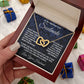 Soulmate Necklace Gifts from Husband, Wedding Gifts for Wife from Husband, Wife Valentine Gifts from Husband, To My Wife Necklace Message Card and Necklace Gifts Box Gift Box Styles on Birthday, Wedding, Anniversary, Valentine Interlocking Heart