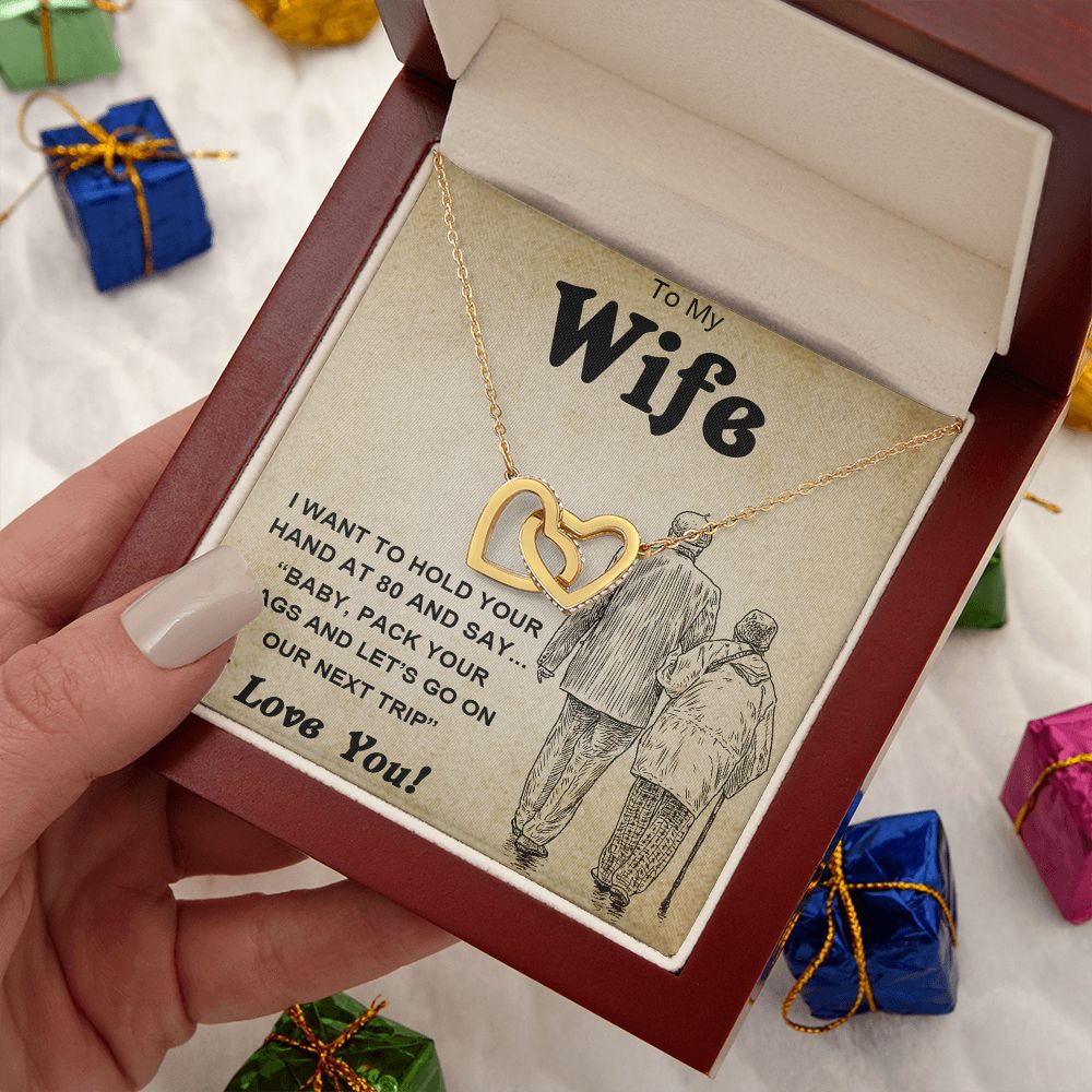 Soulmate Necklace For Women, Soulmate Gifts For Her, Future Wife Necklace, Necklaces Girlfriend, To My Wife Necklace, Wife Necklace From Husband, Necklace Message Card and Gift Box Styles on Birthday, Christmas, Valentine, Anniversary Interlocking Heart