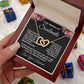 Soulmate Necklace Gifts from Husband, Wedding Gifts for Wife from Husband, Wife Birthday Gifts from Husband, To My Wife Necklace Message Card and Necklace Gifts Box Gift Box Styles on Birthday, Wedding, Anniversary, Valentine Interlocking Heart