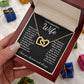 To My Beautiful Wife Necklace Gift for Her, Soulmate for Wife Birthday Gifts from Husband, Valentine for Women, Soulmate Gifts, Message Card and Necklace Gifts Box Gift Box Styles on Birthday, Wedding, Anniversary, Valentine Interlocking Heart