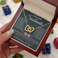 My Beautiful Soulmate Necklace Future Wife Gifts, Promise Necklace For Her, Fiance Gifts For Her, Valentine Gifts For Soulmate With Message Card Box LED, Soulmate Necklace For Women, To My Wife Necklace Interlocking Heart