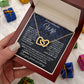 to My Wife Necklace from Husband, Necklaces for Wife from Husband, to My Soulmate Necklace for Women, Soulmate Jewelry for Wife Wedding Jewelry Gifts for Wife Birthday Gifts from Husband Interlocking Heart