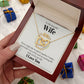 Wife Necklace Gifts From Husband, Wedding Anniversary Jewelry For Wife From Husband, Wife Birthday From Husband, Necklaces For Wife From Husband To My Wife Necklace, Necklace Message Card and Gift Box Styles on Birthday, Christmas, Anniversary  Interlocki