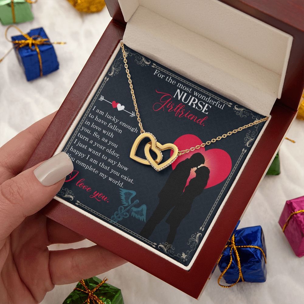 Couples Gifts, Nusre Wife Girlfriend Necklace Gifts From Husband, Wedding Anniversary Jewelry For Wife From Husband, Wife Birthday From Husband, To My Beautiful Girlfriend Message Card and Gift Box styles On Birthday, Christmas, Anniversary  Interlocking