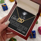 The Love Knot Necklace To My Love Knot Necklace, Happy First anniversary, Unique Gift from Husband, Best Jewelry for Wife, Necklace Message Card and Gift Box Styles on Birthday, Christmas, Anniversary  Interlocking Heart
