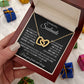 To My Soulmate Necklace for Women, Necklaces For Wife from Husband, Soulmate Necklace to My Future Wife Necklace, Necklace For Girlfriend with Message Card and Necklace Gift Box Gift Box Styles on Birthday, Christmas, Wedding, Anniversary Interlocking Hea