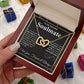 To My Beautiful Soulmate Necklace My Last Everything, Promise Necklace For Her, Fiance Gifts For Her, Wedding Valentine Gifts For Future Wife With Message Card Box LED, Soulmate Necklace For Women, To My Wife Necklace Interlocking Heart
